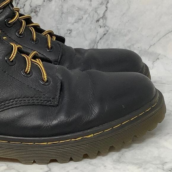 Dr. Martens Mens 13M Black Awley 8 Eye Leather Combat Boots Lace Up Lug Sole A14 - Picture 8 of 11
